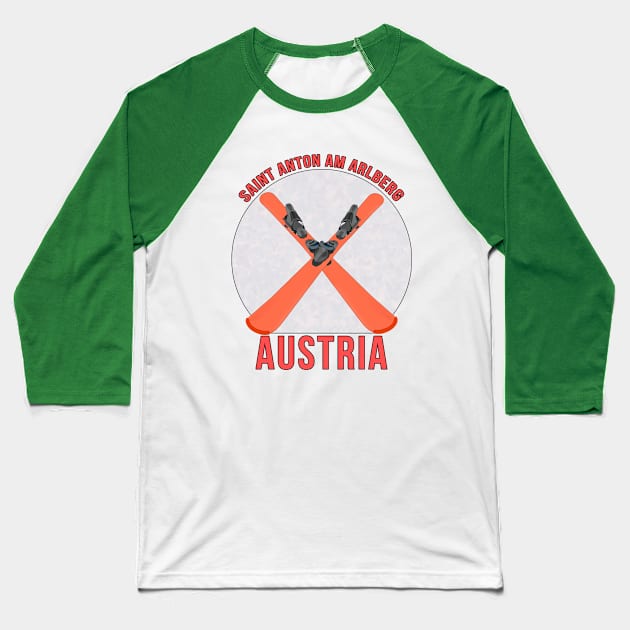 Saint Anton am Arlberg, Austria Baseball T-Shirt by DiegoCarvalho